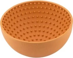 Lickimat® Wobble™ Bowl, Assorted Colors -Vetdiet Shop Lickimatwobbleorangesideview