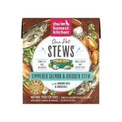 The Honest Kitchen One Pot Stew Dog Wet Food 25 The Honest Kitchen One Pot Stew Dog Wet Food -Vetdiet Shop OnePotStewSimmeredSalmon ChickenStewwithBroccoli BrownRice10.5ozCarton