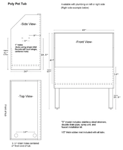 Poly Pet Tubs Professional Dog Grooming Ramp Tub -Vetdiet Shop Poly pet tubs sizing dimensitons 48inch