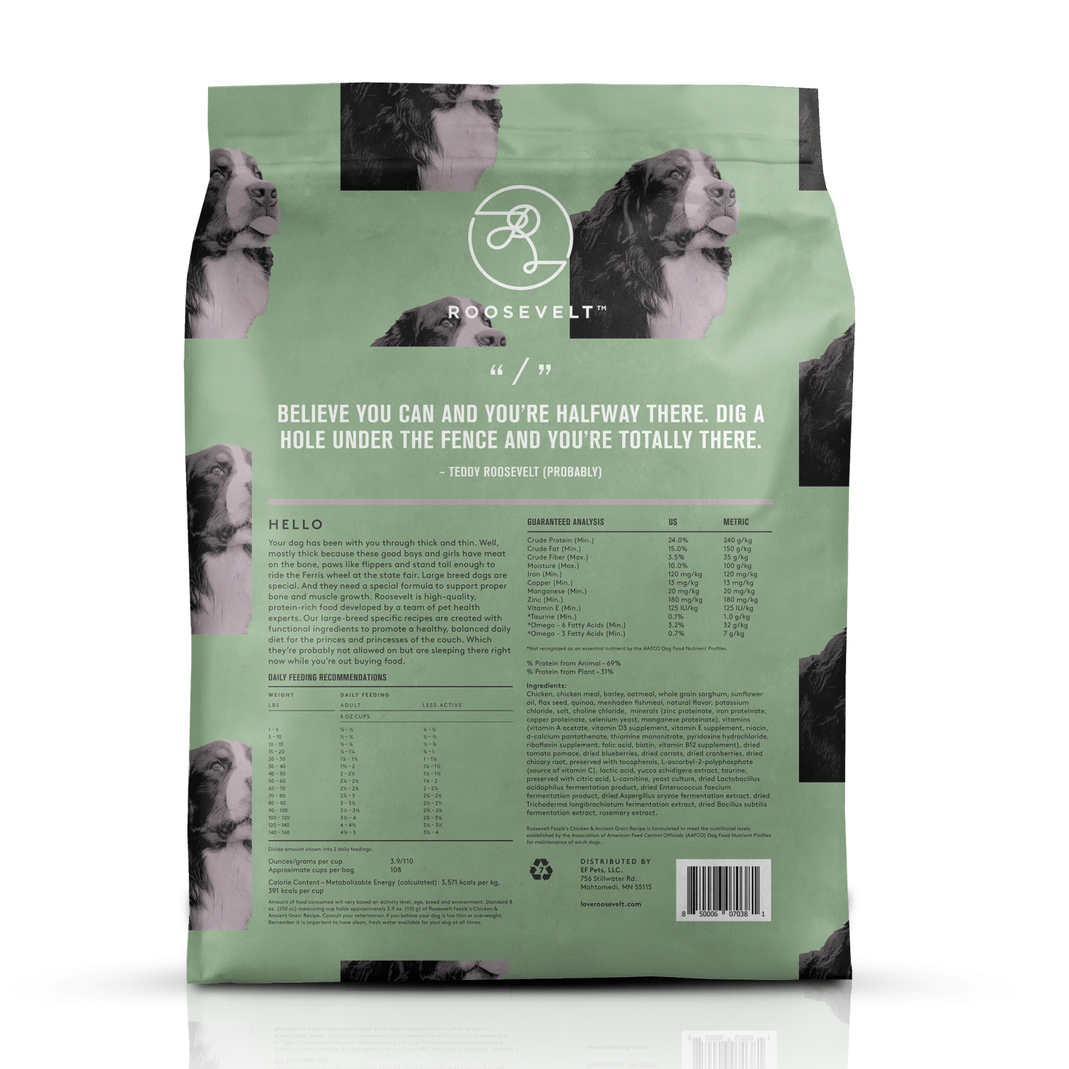 Roosevelt Fezzik's Chicken & Ancient Grain Large Breed Recipe Dry Dog Food 4 Roosevelt Fezzik's Chicken & Ancient Grain Large Breed Recipe Dry Dog Food - Image 2