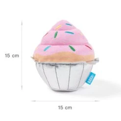 Squeak Tooth Cupcake Dog Toy -Vetdiet Shop bark squeak tooth cupcake dog toy 784736