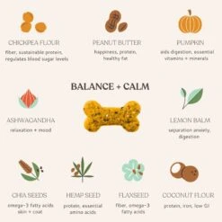 Balance + Calm Dog Cookie | Calming -Vetdiet Shop botanical bones balance calm dog cookie calming 289114