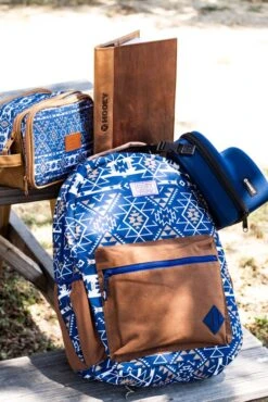 "Recess" Hooey Backpack Navy/White W/Aztec -Vetdiet Shop bp 108