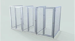 TK Products Pro-Series Backless Multi-Dog Kennels -Vetdiet Shop tk products multi run dog kennel backless 4x5 21046g